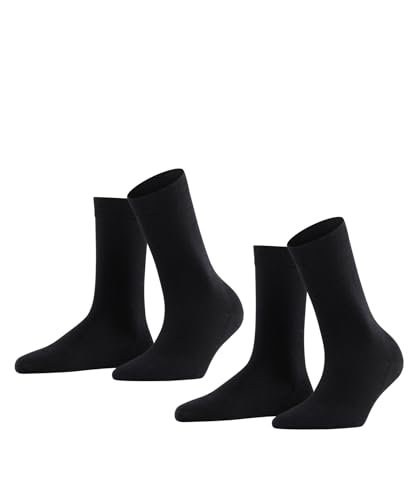 FALKE Damen Soft Merino Socken 2er-Pack | flache Naht | Gr. 35-41