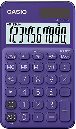 casio taschenrechner 10-stellig lcd solar batterie lila sl310ucpl
