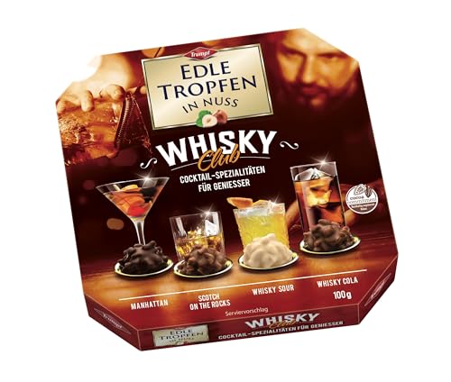 Produktbild: edle whisky club schokoladenpralinen mit haselnuss 100g flüssig gefüllt