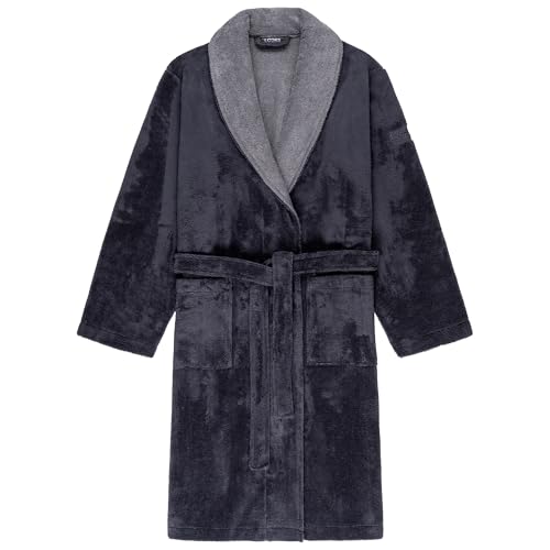 bademantel unisex frottee grau mit schalkragen, looks by wolfgang joop, xl