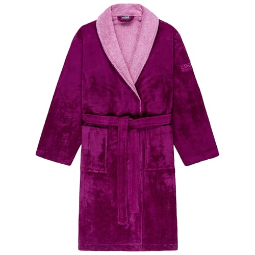 bademantel damen wolfsberg joop frottee l beere mit schalkragen baumwollmischung
