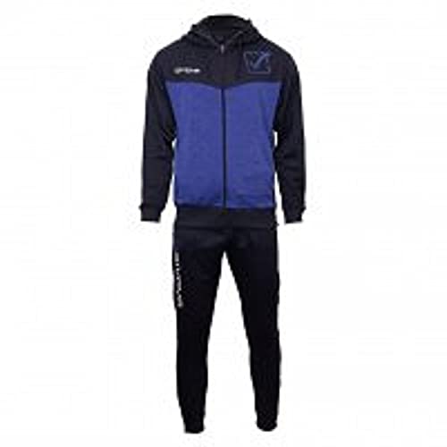 Givova tuta visa melange polarfleece mit kapuze blau/aquamarine Größe L