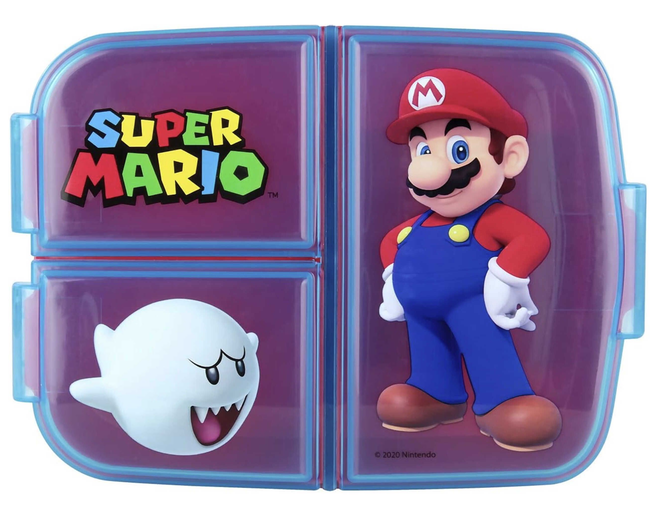 super mario brotdose für kinder, lunchbox mit motiv für schule und haus