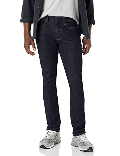herren skinny jeans mit hohem stretchanteil von amazon essentials, 33W/34L, leicht ausgewaschen