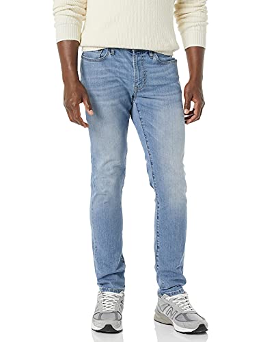 Amazon Essentials Herren Skinny Jeans, hoher Stretchanteil, helle Waschung, 29W / 30L