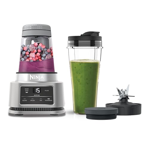 ninja foodi power nutri mixer 2-in-1 mixer für smoothie-bowls, 1100W, 700ml, silber