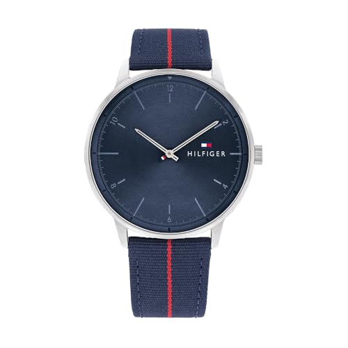 tommy hilfiger herren analog quarzuhr marinblau nylonband 1791844