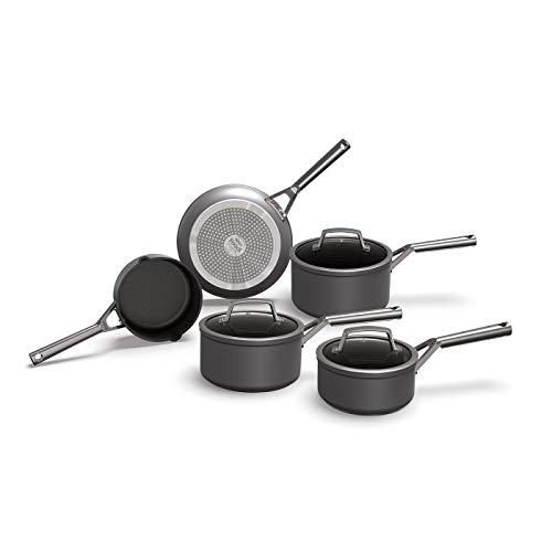 ninja foodi zerostick pfannenset 5-teilig grau antihaft hart eloxiertes aluminium