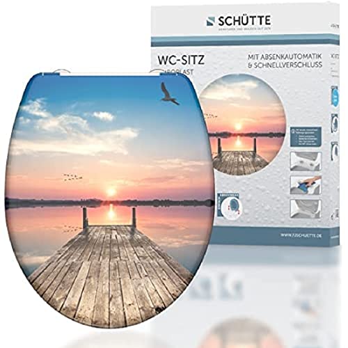 schütte duroplast wc sitz yin & yang 82152 mit sanftschließmechanismus