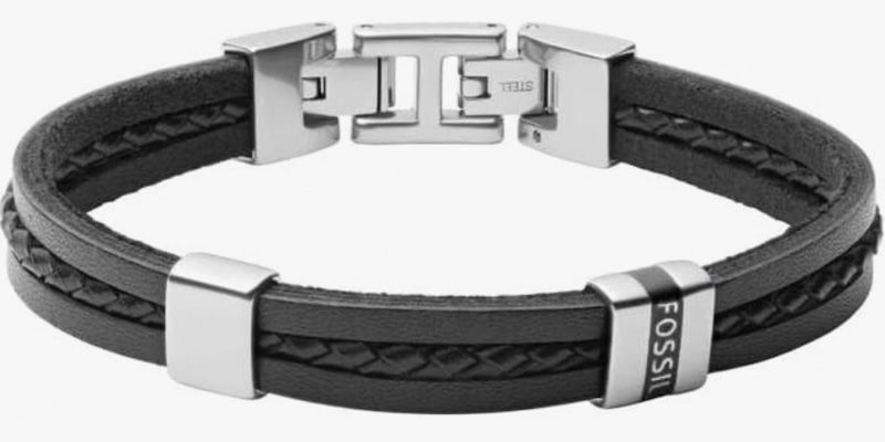 fossil herrenarmband mit faltverschluss, 26,70 (statt 38)