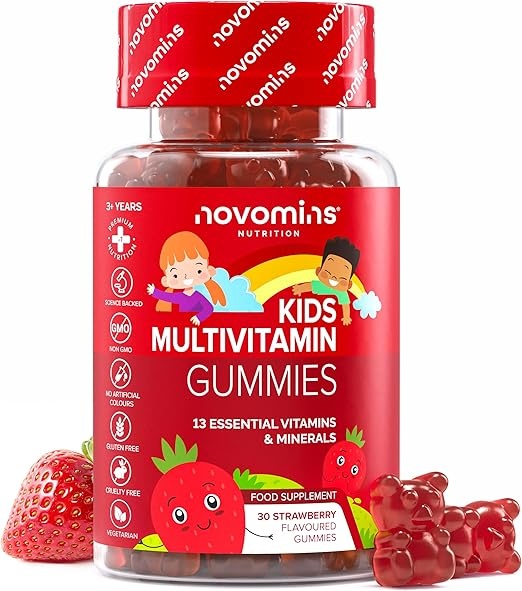 Multivitamin Gummibärchen für Kinder - Vitamin C, D, B6, B12, Jod, Zink - 30 Stück