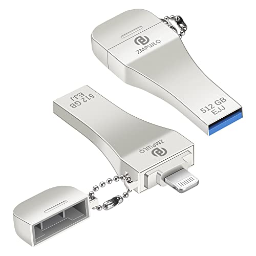 mfi-zertifizierter 512gb iphone usb stick, foto speicher, backup für ipad