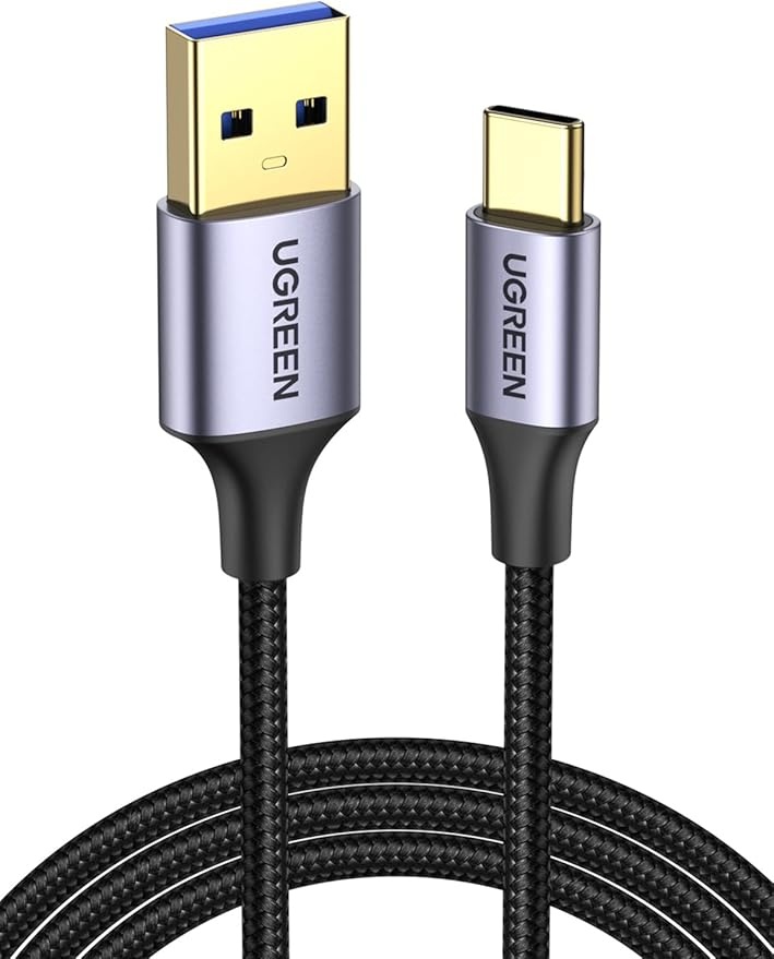 UGREEN USB C Ladekabel 2m QC 3.0 5Gbps Nylon kompatibel mit Galaxy S23 S22 S21 iPhone 15 Pro