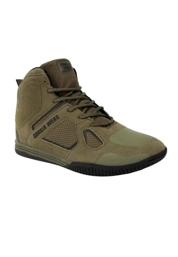 Entdecke die Gorilla Wear Troy High Tops in Armeegrün  optimal für Training und Alltag. Bequem, stark im Halt und stylisch. Perfekt für jeden Sportler!