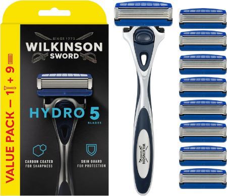 wilkinson sword hydro 5 rasierer mit 9 klingen für empfindliche haut ab 15,33