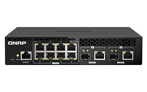 Qnap QSW-M2108R-2C, 8-Port 2,5GbE Switch, Rack-Mount Kit