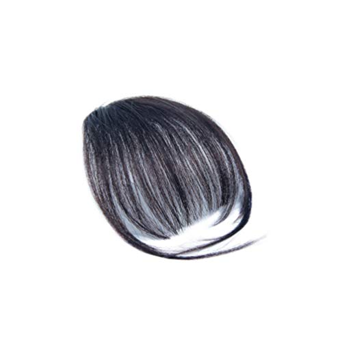 exceart clip in pony haar extensions vordere haare schwarz, unsichtbare haarnadel