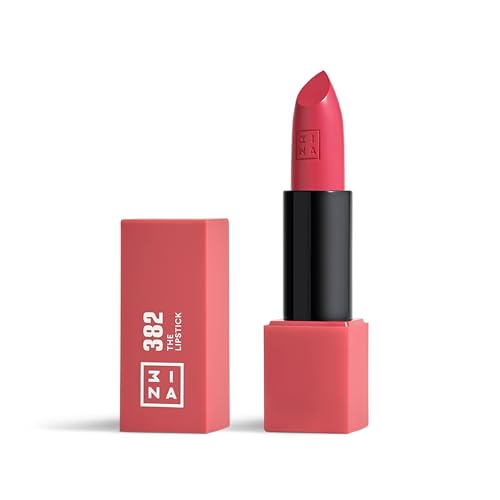 3INA Lippenstift 382 - Dunkelrosa Matte Farbe, Hochpigmentiert, Vegan, Cruelty Free