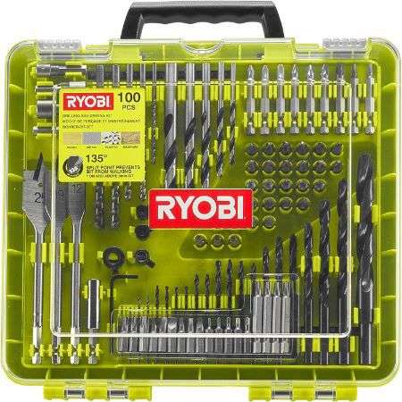 ryobi bohr- und antriebsset 100-tlg. RAKDD100 für 43,09 Euro statt 56 Euro