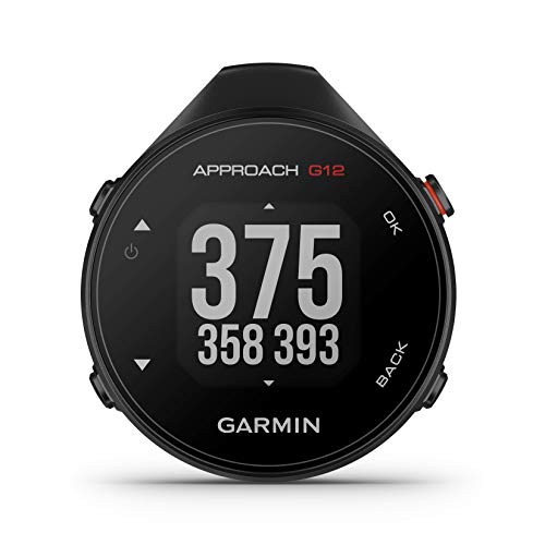 Produktbild: garmin approach g12 gps golfgerät mit 1,3 zoll display, 30 h akkulaufzeit, schwarz