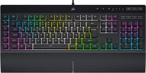 corsair k55 rgb pro xt gaming tastatur kabelgebunden membran 59,99 statt 80