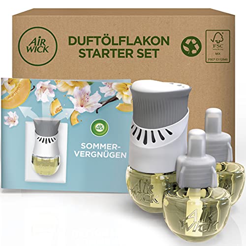 air wick duftölflakon starter set, 3 nachfüller, raumduft, sommervergnügen