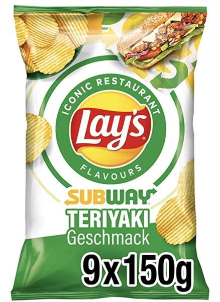 lay's subway chicken teriyaki 9x für 9,37 euro  1,04 euro pro tüte