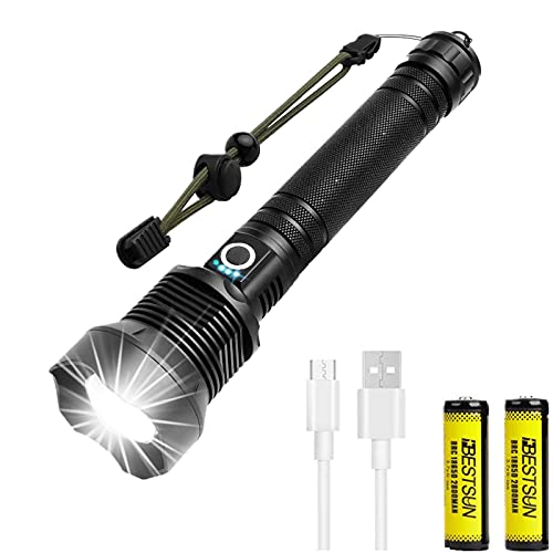 XHP70 led taschenlampe 23000 lumen, wiederaufladbar, zoom, wasserdicht, 3 modi