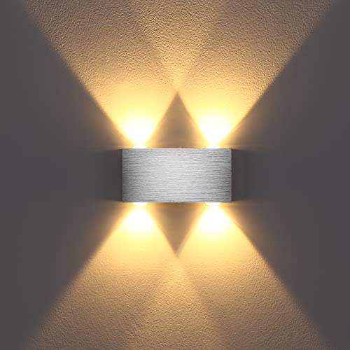 Lightess LED wandleuchte modern, wandlampe warmweiß für wohnzimmer schlafzimmer flur