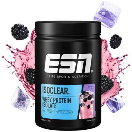Produktbild: esn isoclear whey isolate protein pulver blackberry 908g 37,42 statt 45