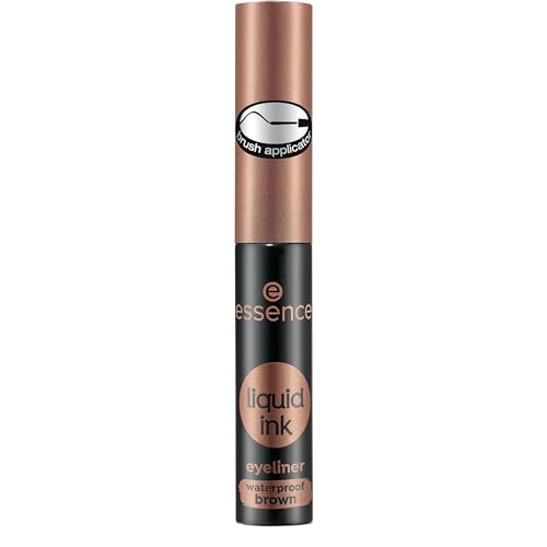 essence liquid ink eyeliner waterproof braun, Nr. 02 ash brown, vegan, 3ml