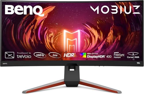 benq mobiuz ex3415r curved gaming monitor, eye-care, 2.1 lautsprecher
