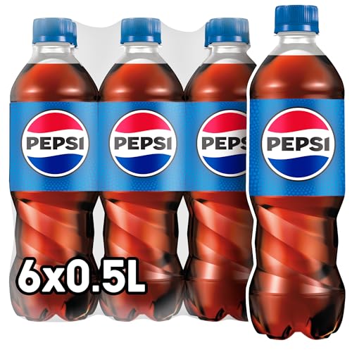 pepsi cola einwegflasche 6 x 0,5 l koffeinhaltige cola (verpackungsdesign kann abweichen)