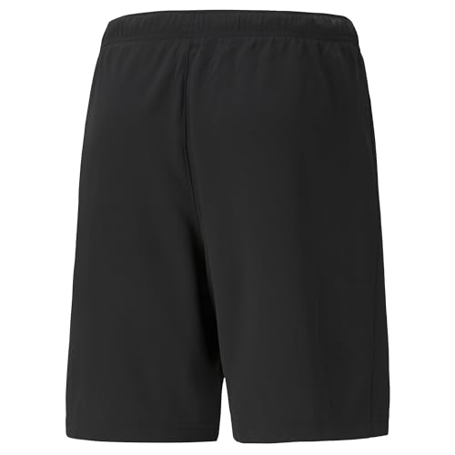 puma herren shorts teamrise schwarz-weiß, größe m eu