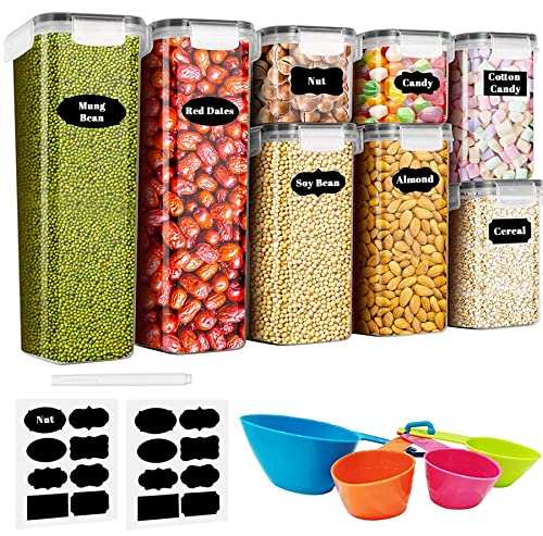 baozun vorratsdosen luftdicht 8er set plastik aufbewahrungsboxen küche 2.8l 2l 1.4l 0.8l