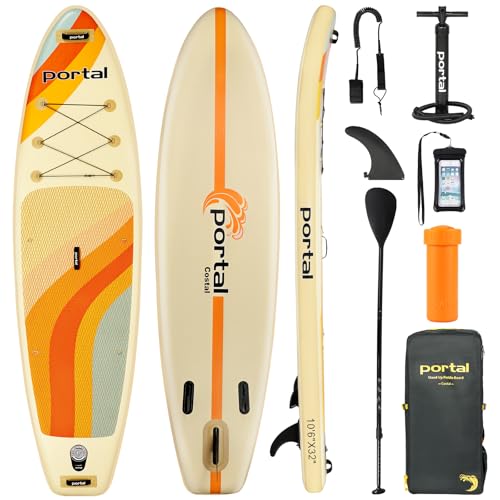 Produktbild: portal stand up paddle board 10'6 x 33 x 6 aufblasbar inkl. zubehör, tragebeutel, pumpe