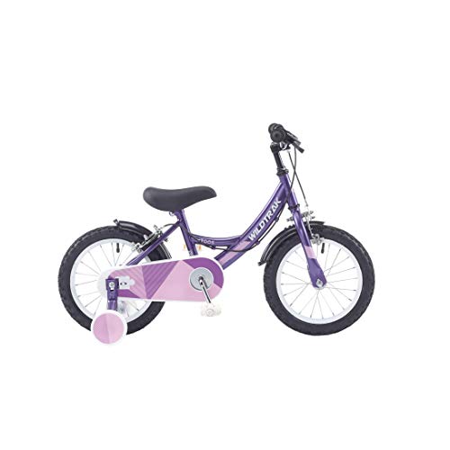 wildtrak 14 zoll kinderfahrrad lila mit stützrädern 3-5 jahre