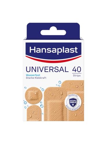 hansaplast universal pflaster 40 stück, wasser- und schmutzabweisend, stark haftend