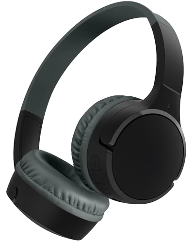 belkin soundform mini wireless kopfhörer kinder mit mikrofon für schule und reisen - schwarz