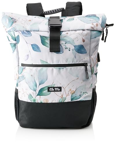 ela mo rucksack damen laptoprolltop wasserabweisend anti-diebstahl für schule uni business
