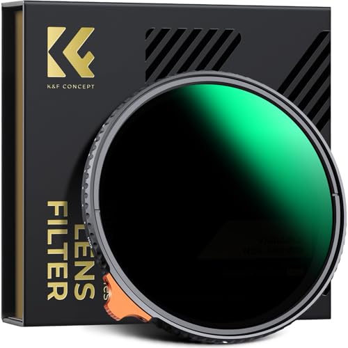 K&F CONCEPT 52mm ND Filter Variabler Graufilter ND2-400 (1-9 Stop) mit Tasche