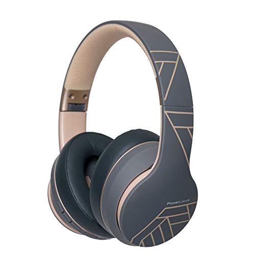 PowerLocus P6 Bluetooth kopfhörer kabellos over ear mit super bass, 40Std. spielzeit, mikrofon, noise cancelling