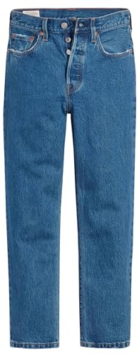 Levi's Damen Jeans 501 Crop High Rise, Straight Fit