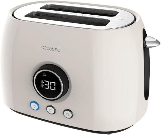 Cecotec Tostadora ClassicToast 8000 Toaster - 2 Scheiben, Edelstahl, Schwarz