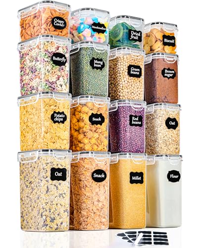 Produktbild: gomaihe vorratsdosen 16 set, luftdichte aufbewahrungsboxen für trockene lebensmittel