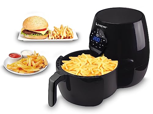 heißluftfritteuse beper P101FRI050, 5 l, touchpad, 7 programme, bis 200 C, timer 60 min