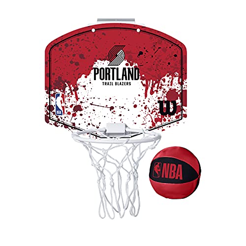 wilson mini hoop basketballkorb portland trail blazers inkl. ball