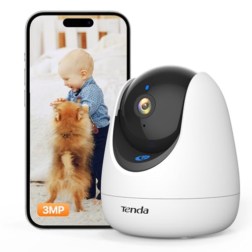 tenda cp3 pro 3mp Überwachungskamera innen, 2k wlan indoor kamera, 2-wege-audio, nachtsicht, personenverfolgung