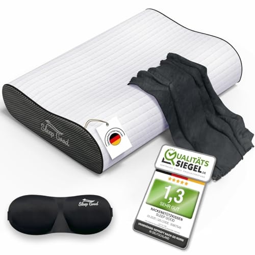 Orthopädisches Nackenstützkissen aus Memory Foam - Höhenverstellbar, Seitenschläfer