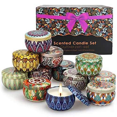 duftkerzen set 12er set für aromatherapie und gemütliche atmosphäre